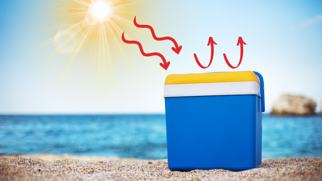 Coolers work by keeping heat out rather than keeping the cold inside the cooler.
