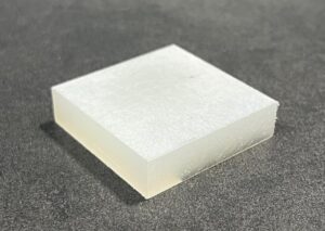 Picture of a square polypropylene sample.