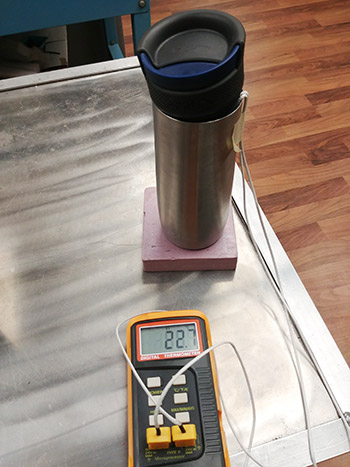 A Calorimeter made from a thermos and a digital thermometer