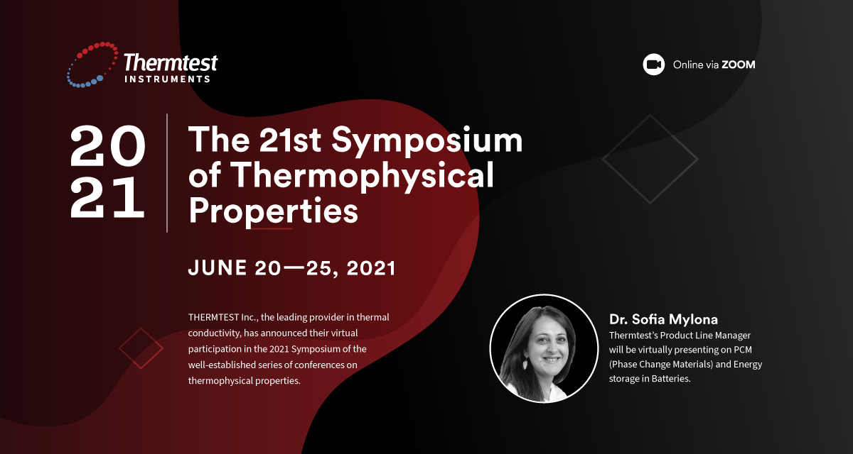 Thermtest Inc. will be attending the 21st Symposium of thermophysical properties.