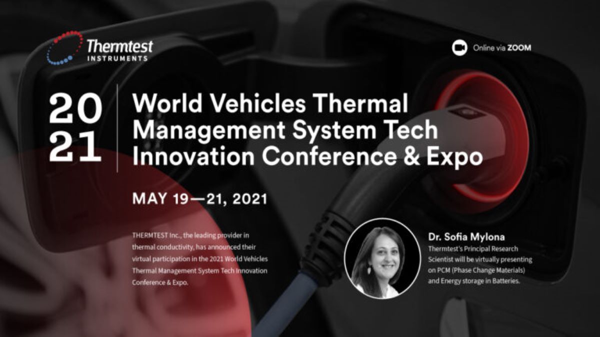 Thermtest Inc. will be attending the 2021 World Vehicles Thermal Management System Tech Innovation Conference & Expo (WVTMS)