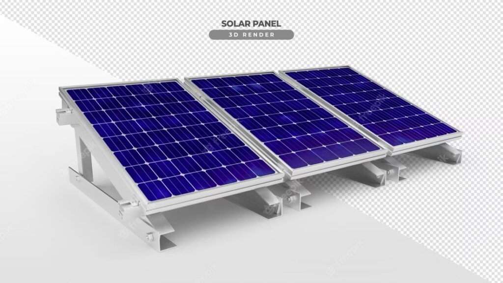 solar panel on an aluminum base