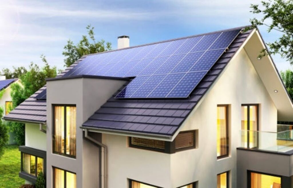 solar panels installed on the roof of a home