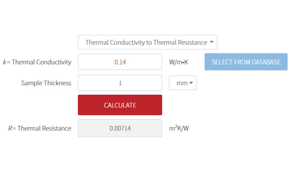 Thermal Conductivity & Thermal Resistance Calculator